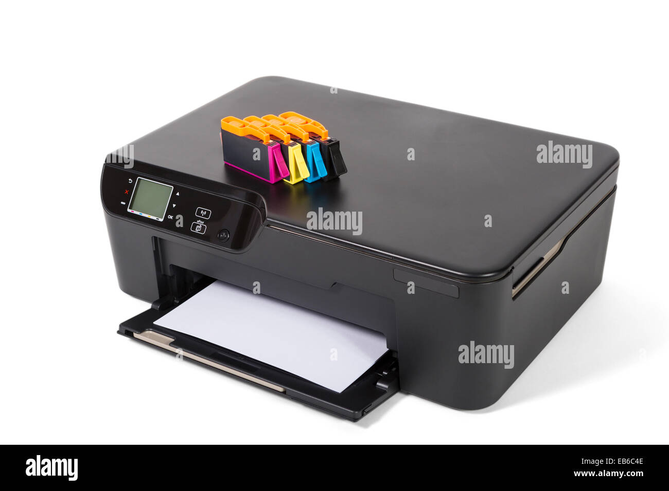 Printer, scanner, copier isolated on white background Stock Photo - Alamy