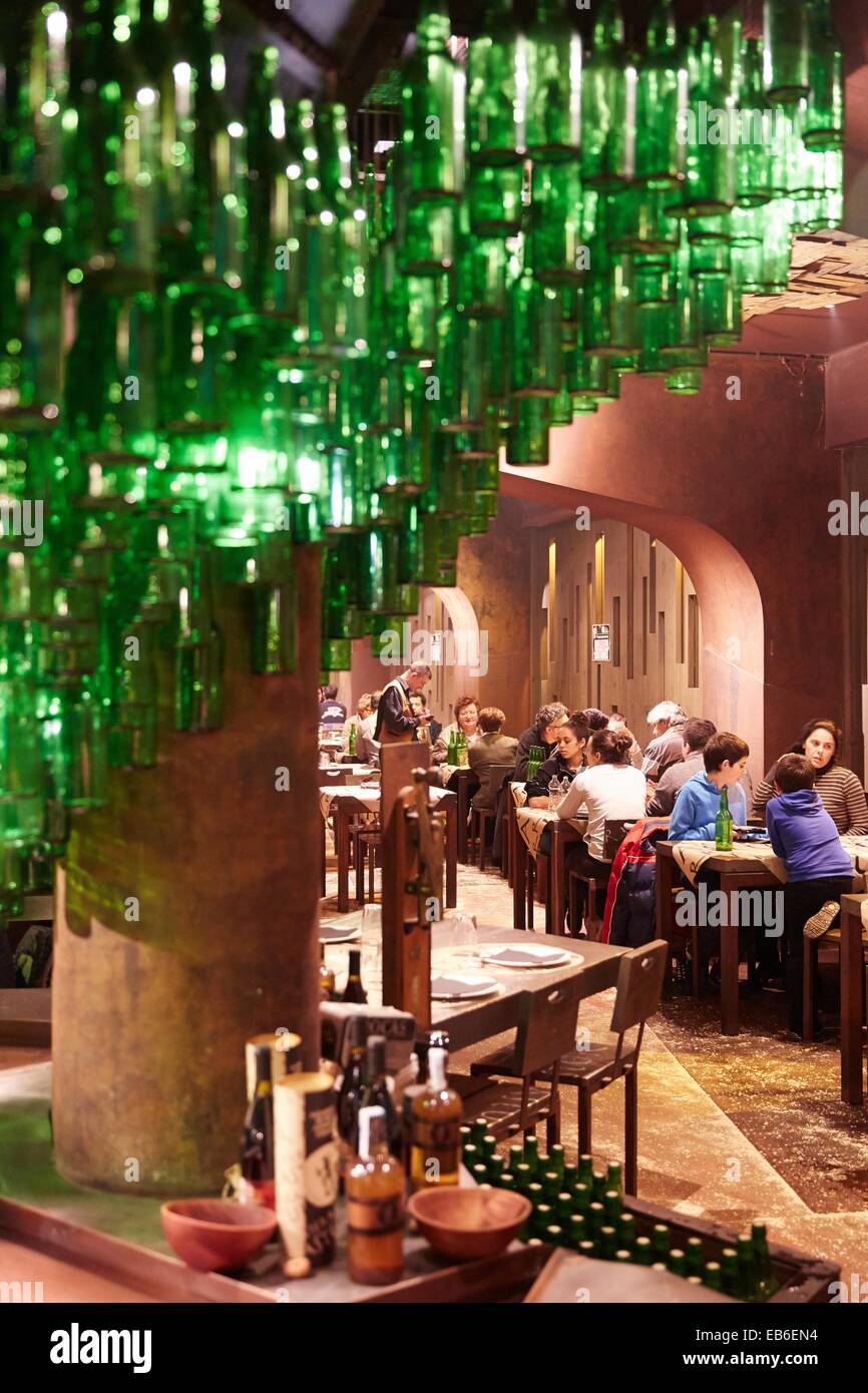 Restaurant Sidrería Tierra Astur, Cider, Gijón, Asturias, Spain Stock