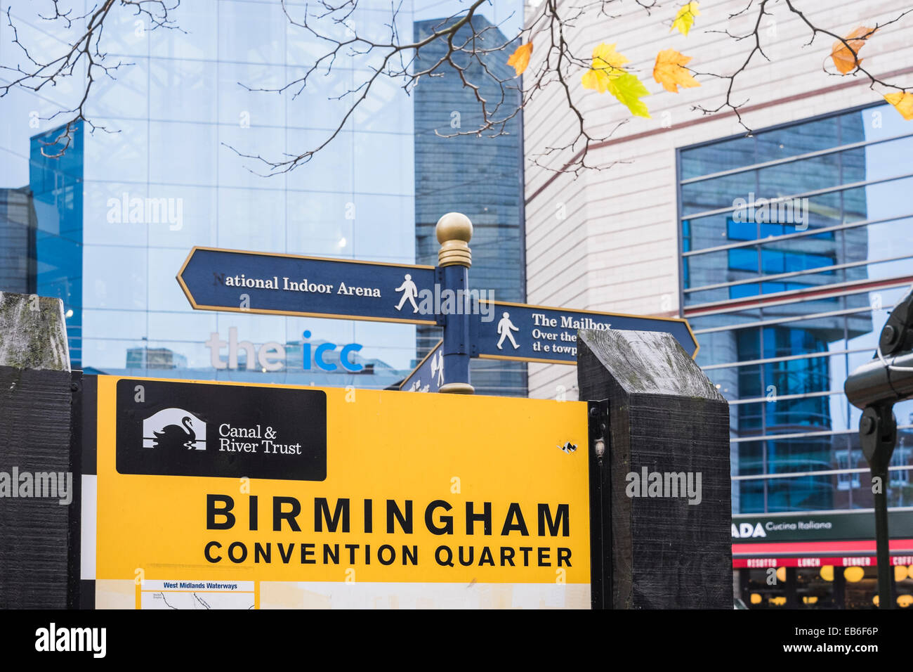 Birmingham Convention Quarter sign Stock Photo