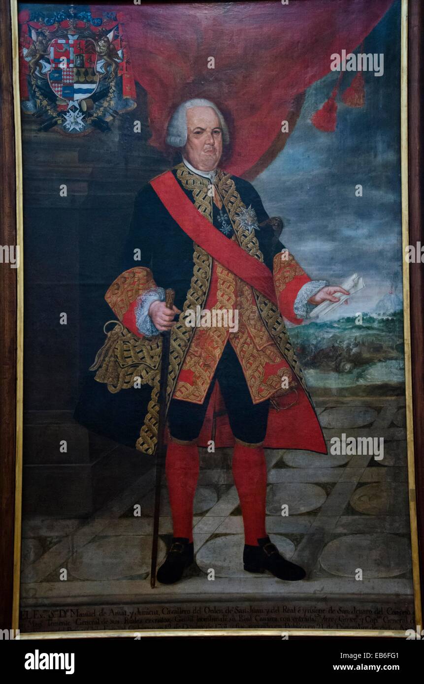 Manuel de Amat y Junient 1707-1782  Viceroy of Peru 1761-1776 Stock Photo