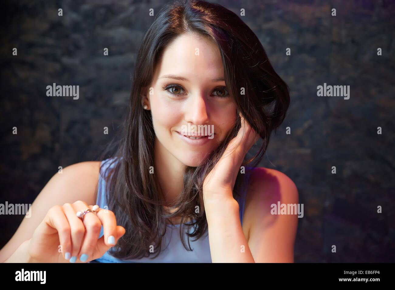 Portrait Young Girl 24 years Stock Photo - Alamy