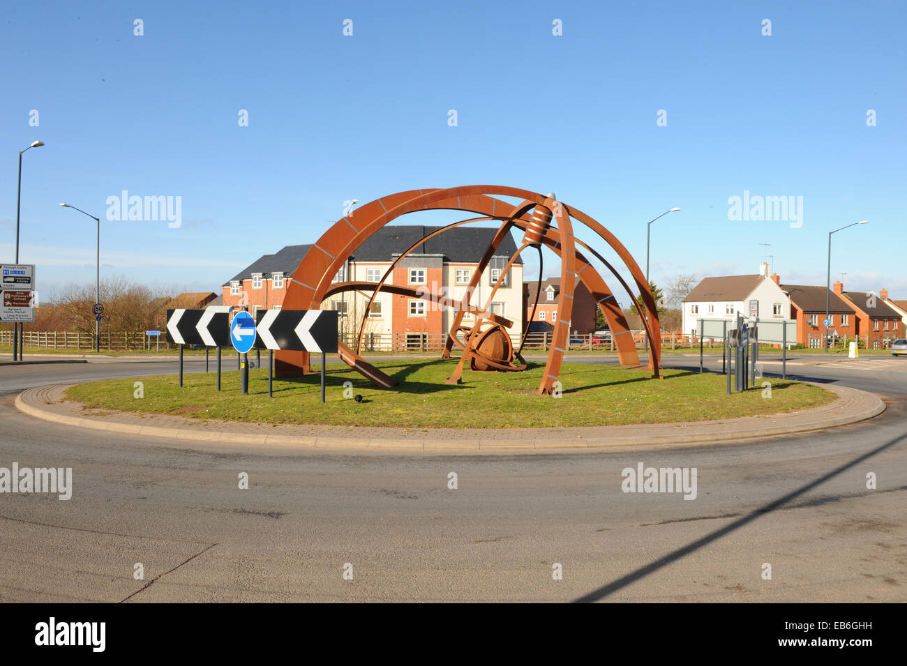 The Armillary Roundabout on the Banbury Road in Stratford upon Avon
