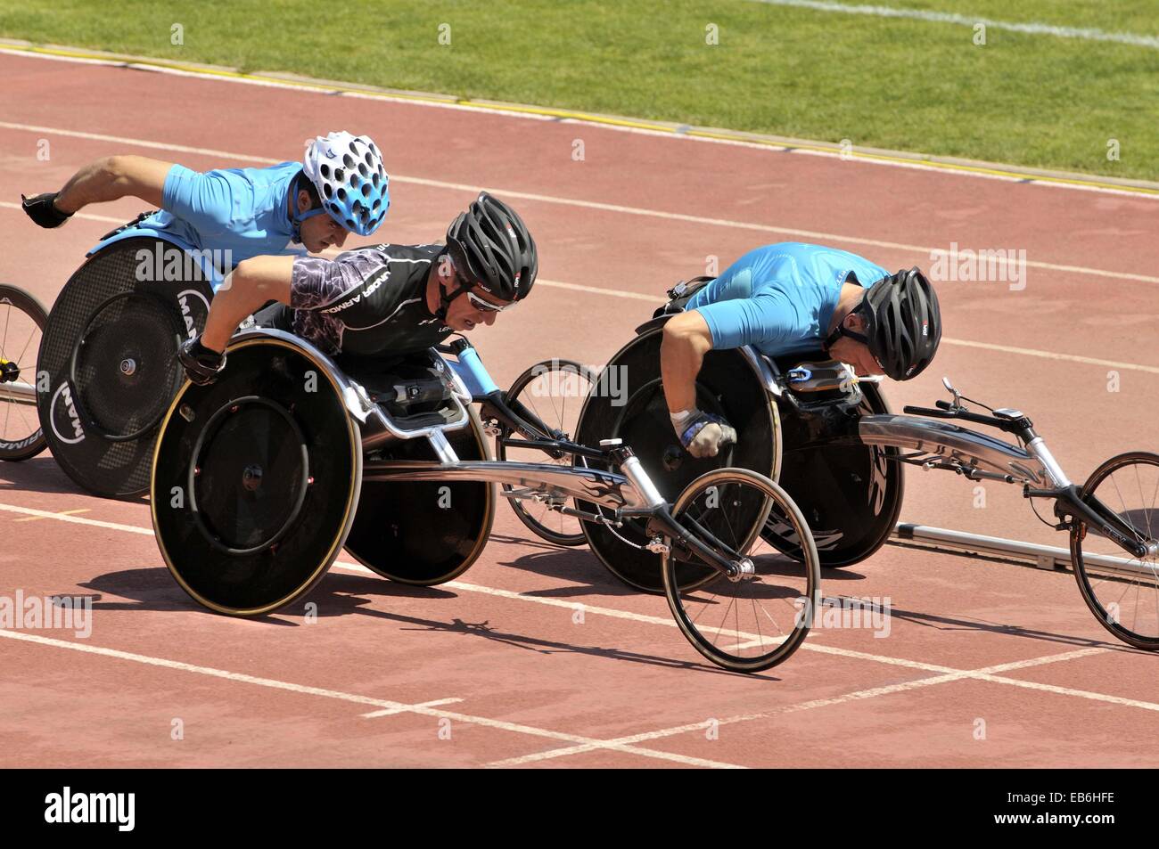 Competition for disabled athletes in wheelchairs Stock Photo Alamy