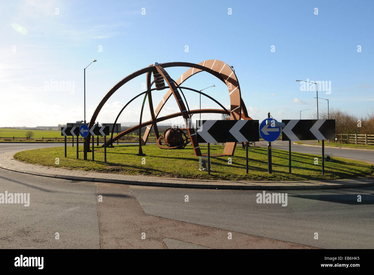 The Armillary Roundabout on the Banbury Road in Stratford upon Avon, Warwickshire, England, UK Stock Photo