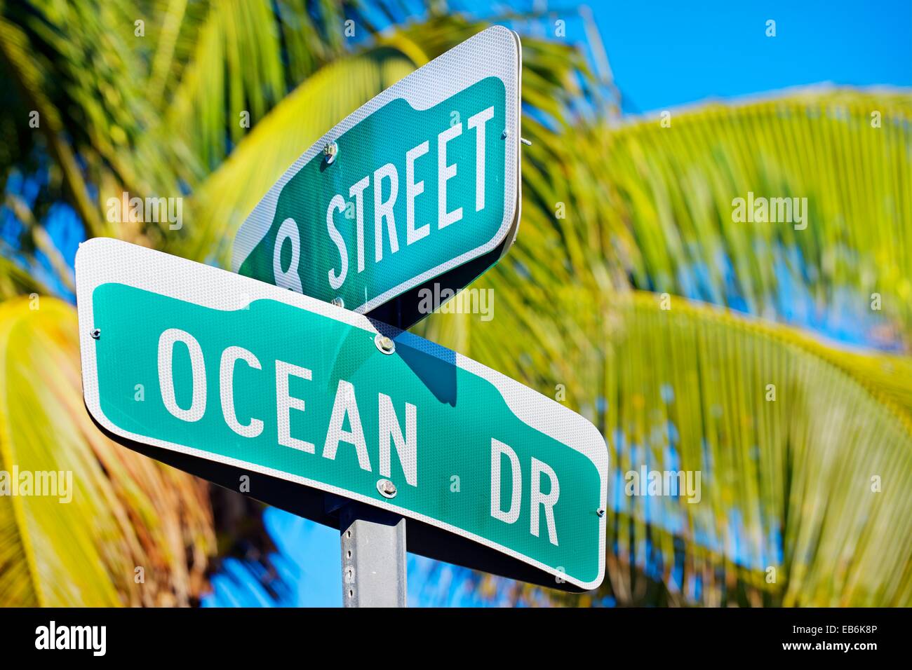 Ocean Drive, South Beach, Art deco district, Miami beach, Florida, USA. Stock Photo