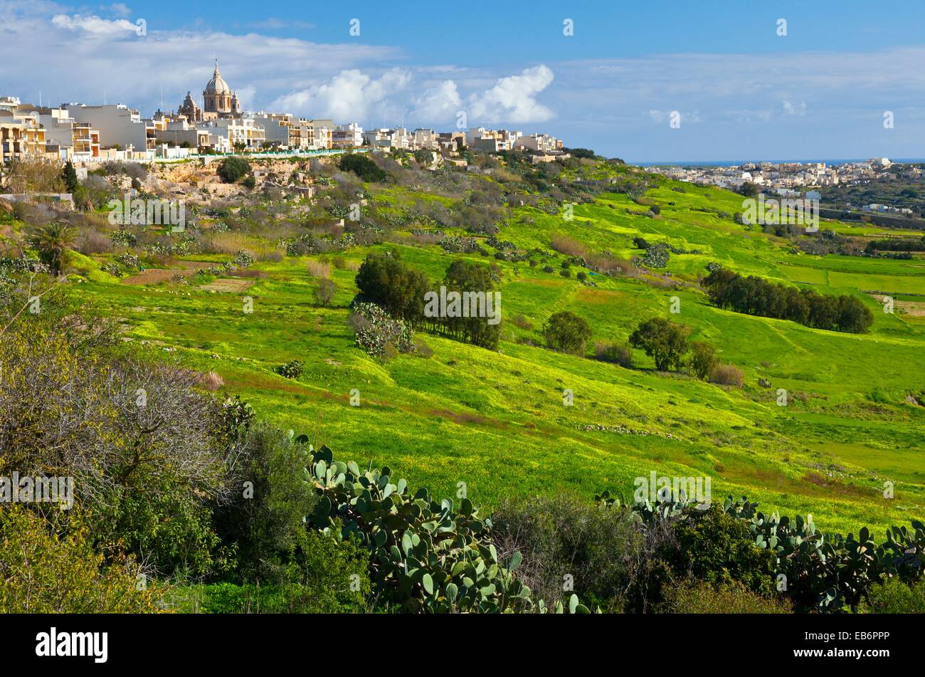 Nadur Village and Qala Village, Gozo Island, Malta, Europe Stock Photo