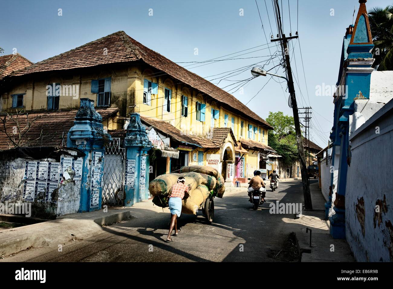 Street, Fort Cochin, Kochi, Cochin, Kerala, India. Stock Photo