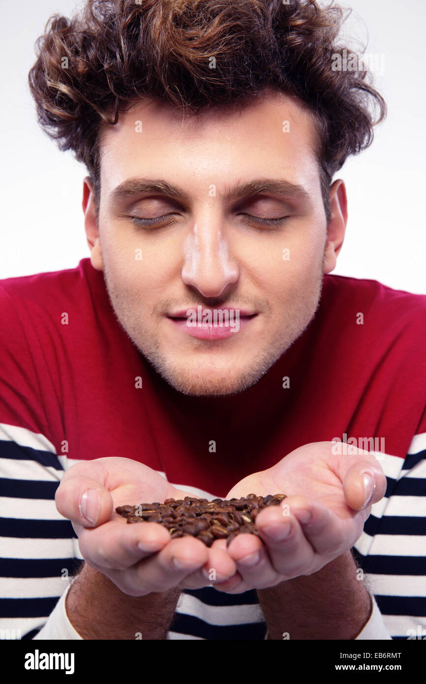 Curly brown hair man hi-res stock photography and images - Alamy