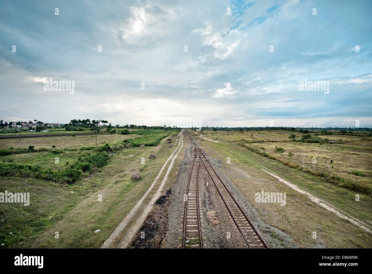 Railroad, Santa Clara, Cuba. Stock Photo