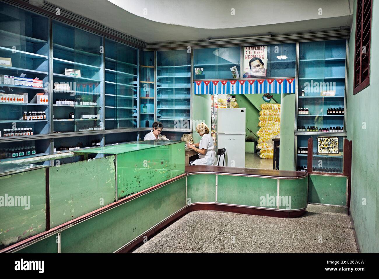 Pharmacy Santa Clara Cuba Stock Photo Alamy