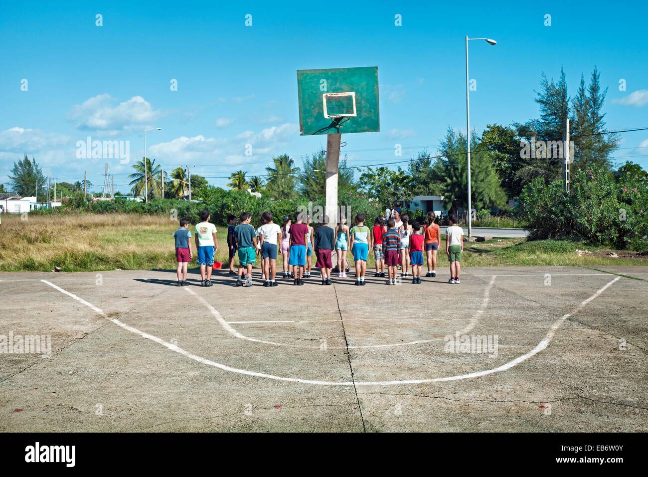 Children, Caibairien, Santa Clara province, Cuba. Stock Photo