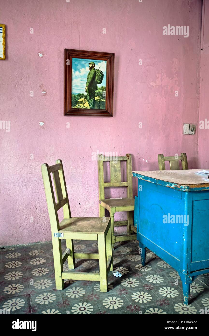 Office, Santa Clara, Cuba. Stock Photo