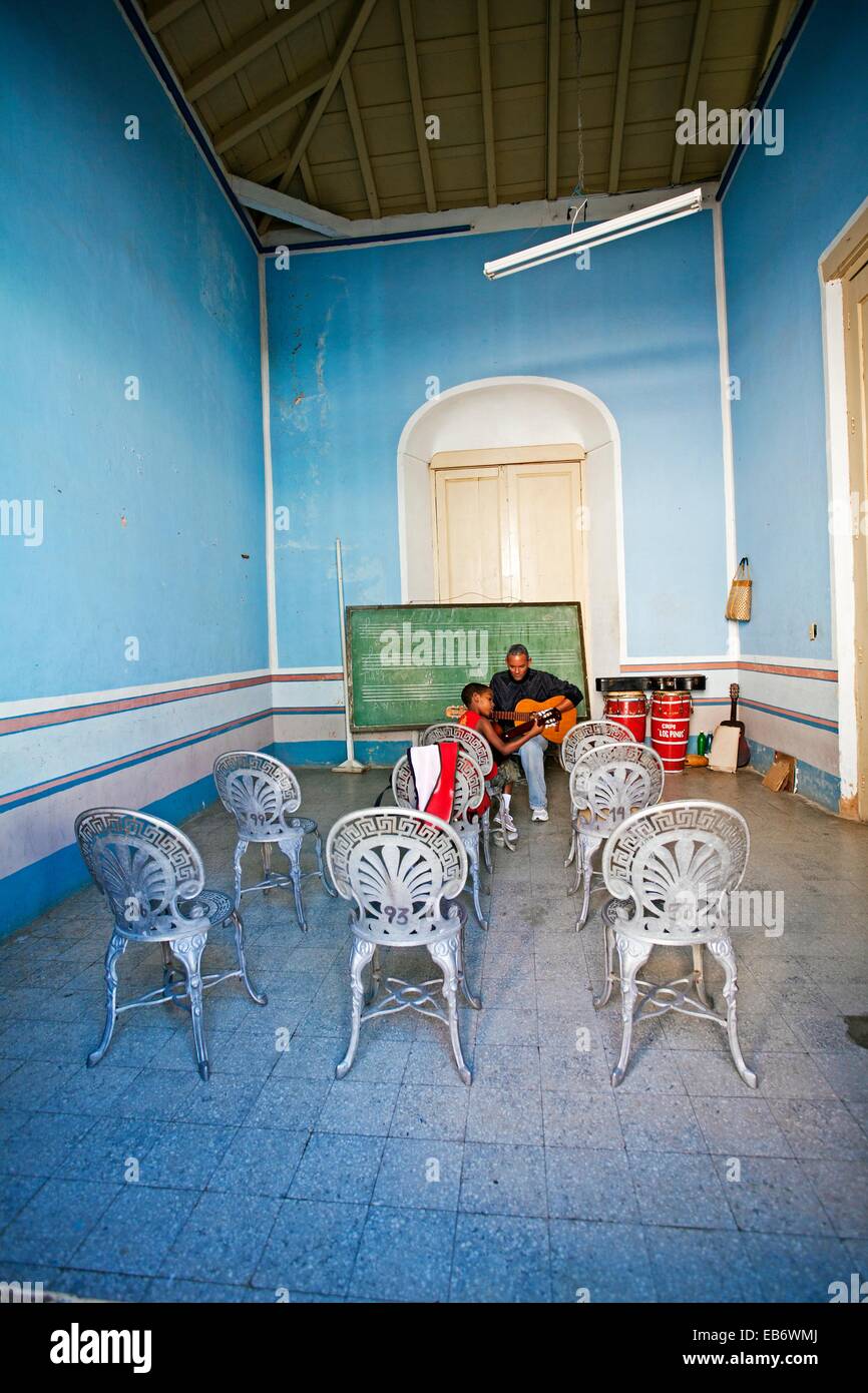 Music school , Trinidad city, Sancti Spiritus Province, Cuba. Stock Photo