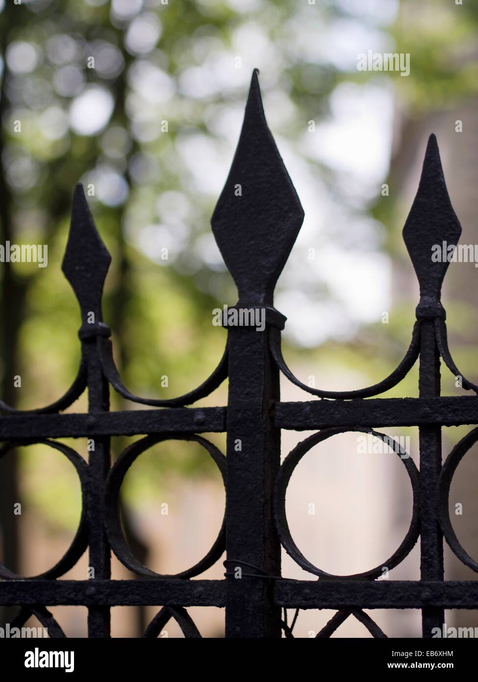 Iron gates in Old City in Tallin, Estonia Stock Photo
