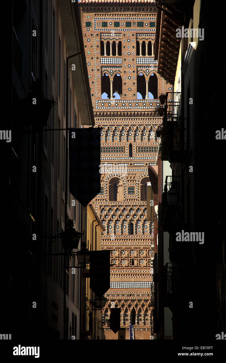 San Martin tower, Moorish style. Teruel. Stock Photo