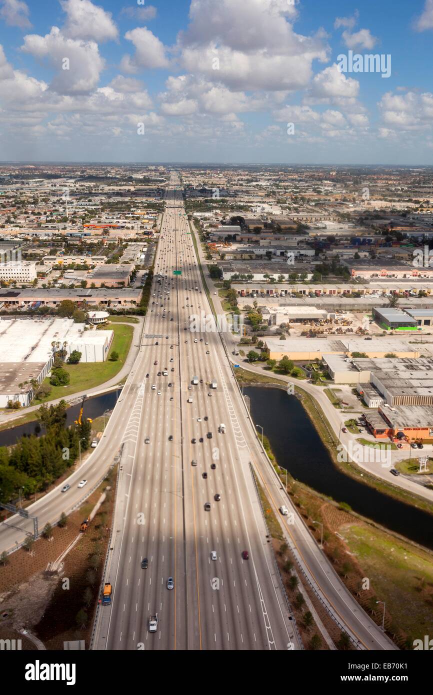 Florida turnpike, Highway aerial, Miami, Florida, USA Stock Photo Alamy