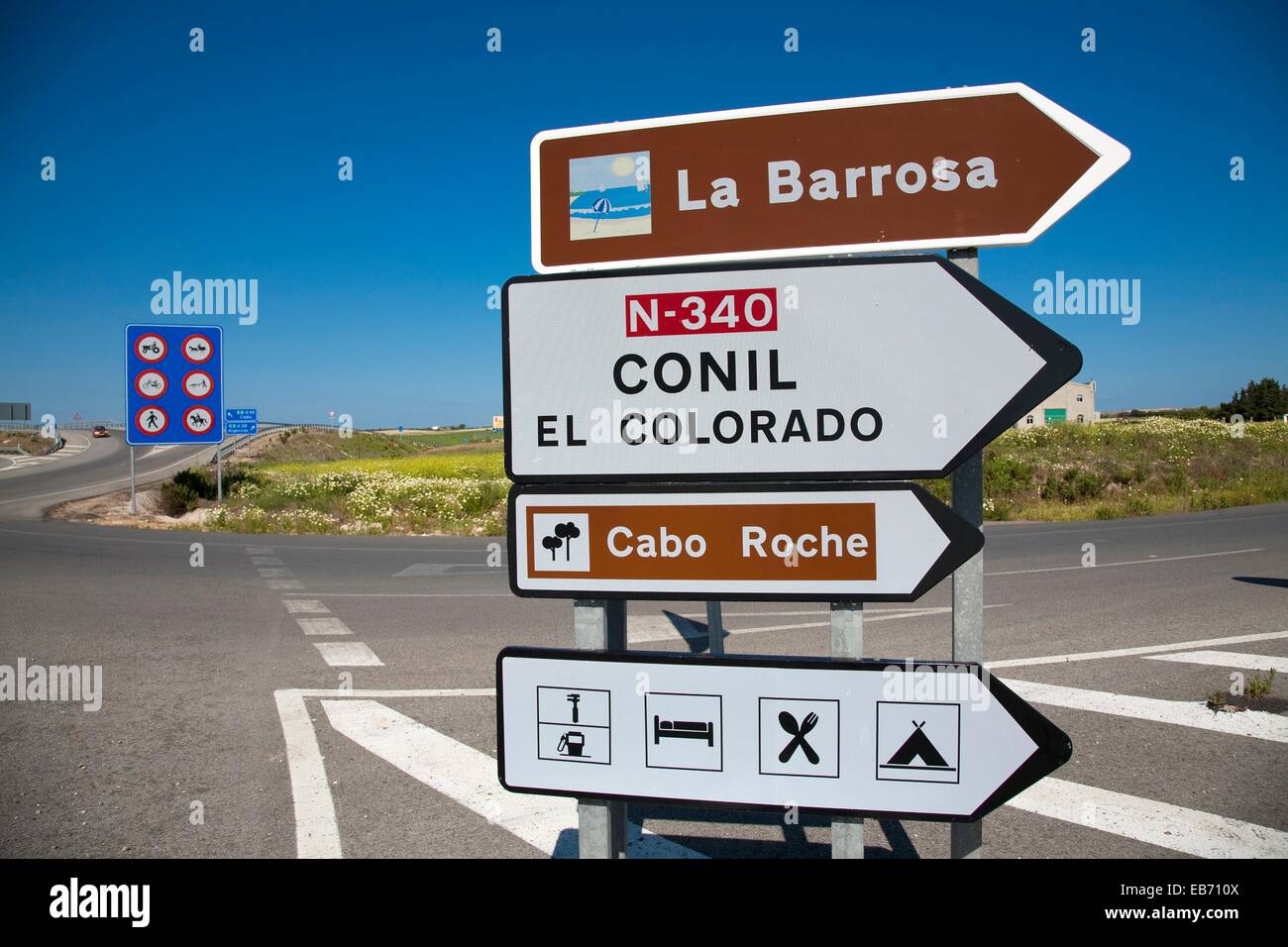 Road signs Highway,Andalusia Spain Stock Photo Alamy
