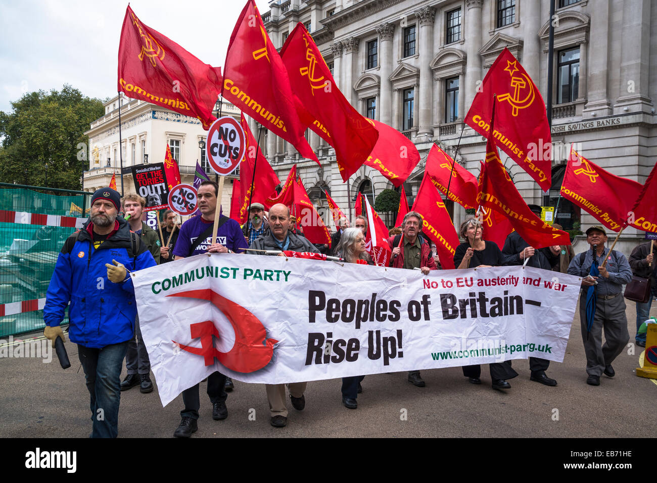 Britain Needs a Pay Rise march, Communist Party, London, 18 October 2014, UK Stock Photo