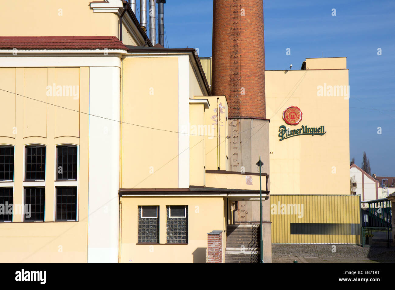 Czech Republic: Main buildings of Pilsner Urquell brewery, Pilsen. Photo from 8. November 2014 Stock Photo