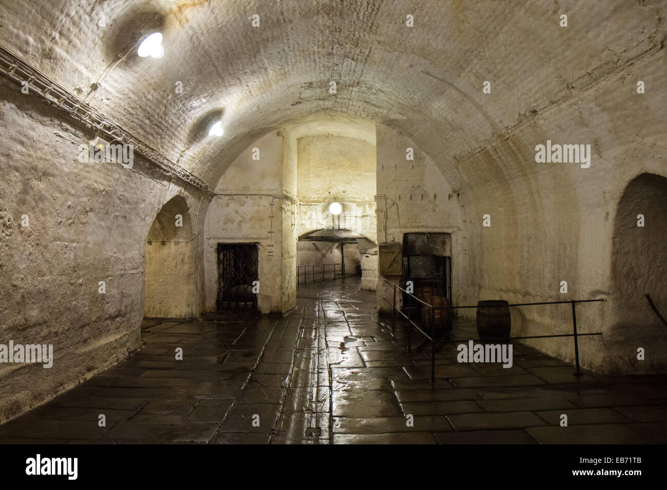 Czech Republic: The cellars of Pilsner Urquell brewery, Pilsen. Photo from 8. November 2014 Stock Photo