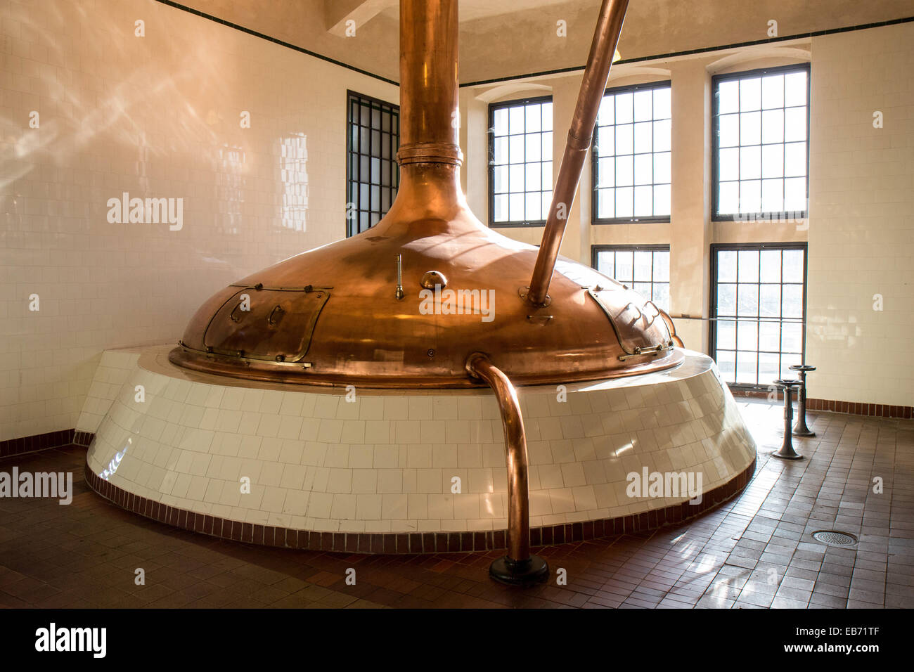 Czech Republic: Historic brewhouse of Pilsner Urquell brewery, Pilsen. Photo from 8. November 2014 Stock Photo