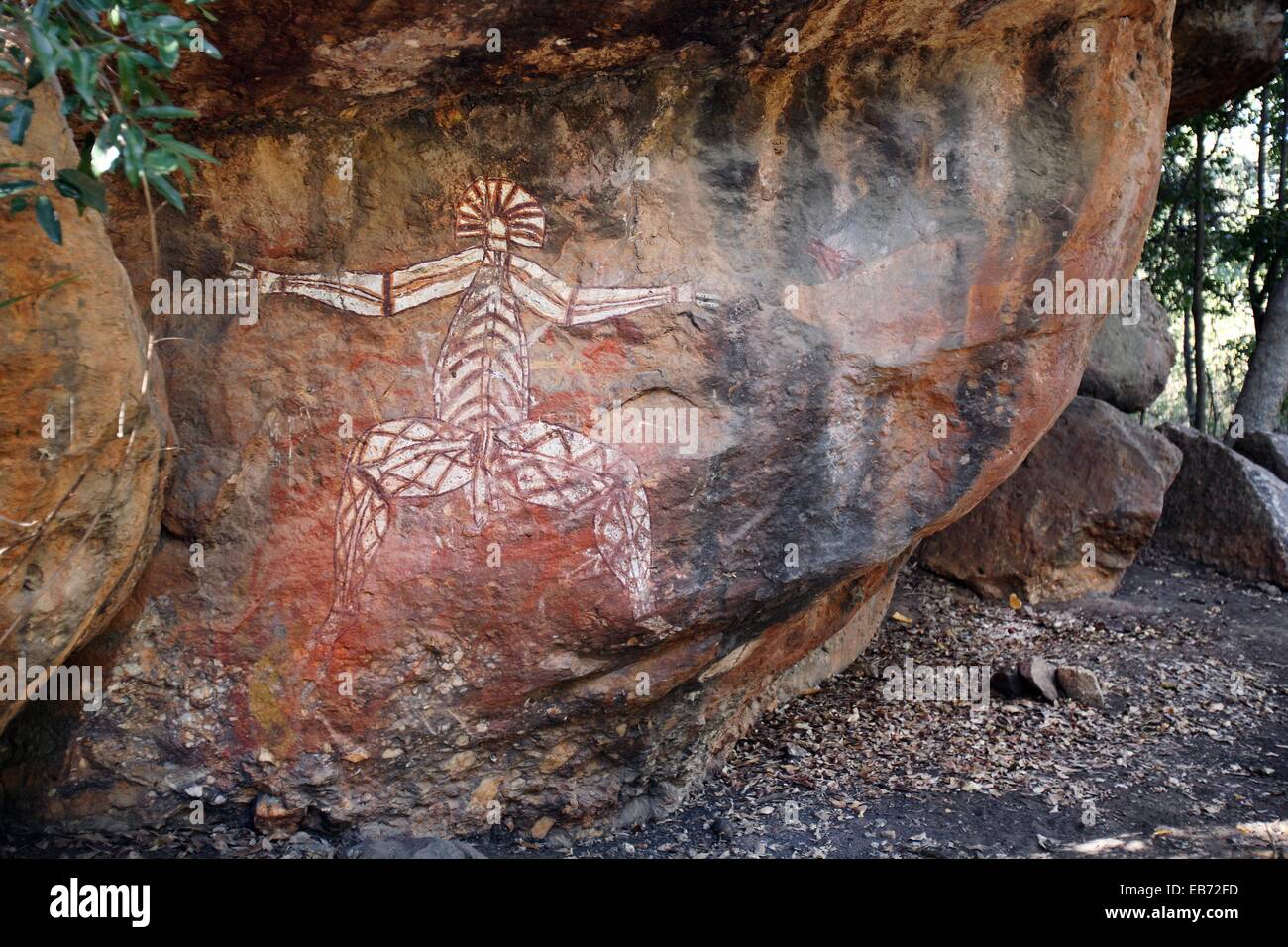 Aboriginal rock art site at Nourlangie Rock in Kakadu National Park