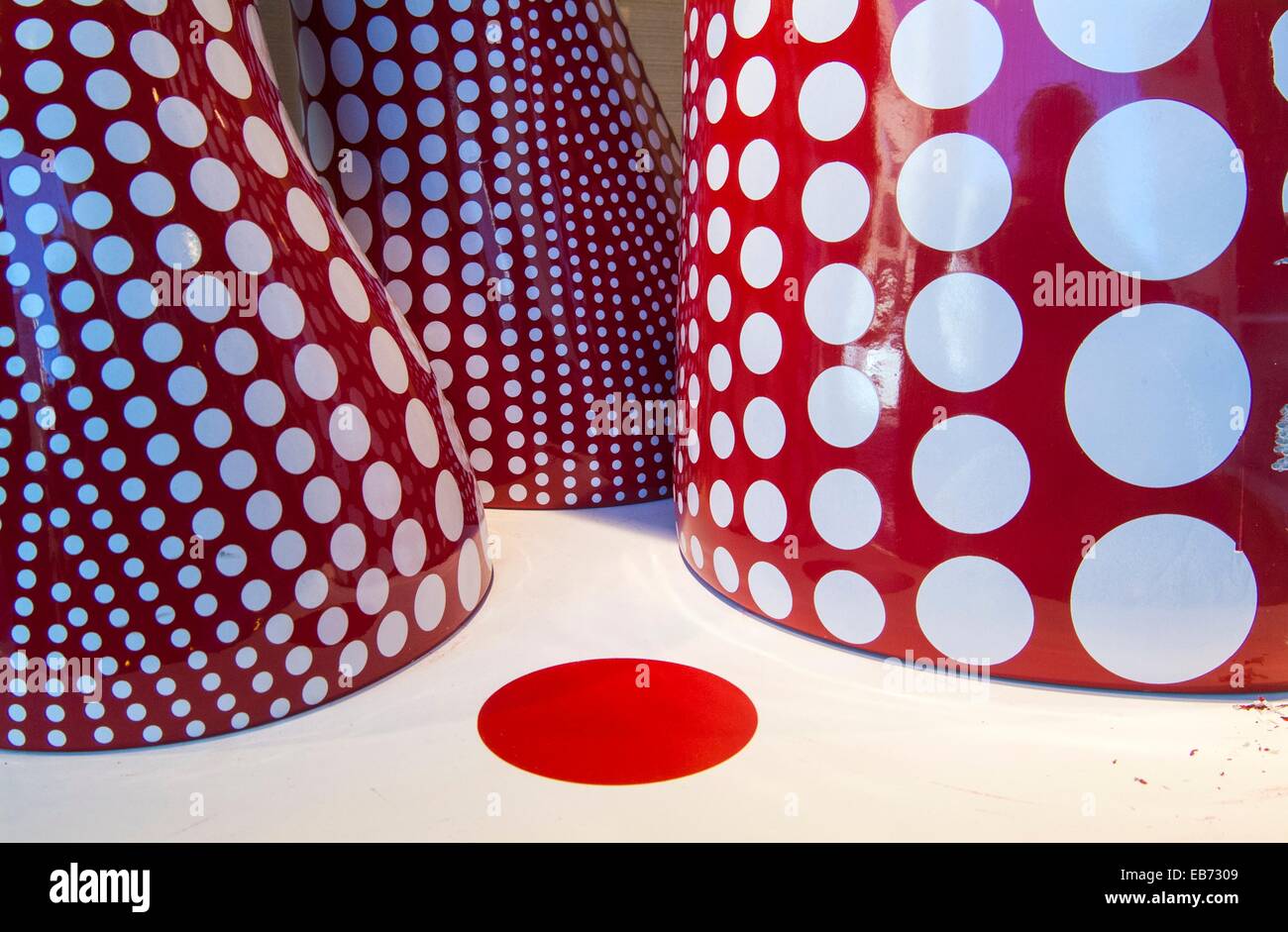 art by Yayoi Kusama, in the windows the Louis Vuitton store, Hotel Vancouver, Vancouver, BC, Canada Stock Photo - Alamy