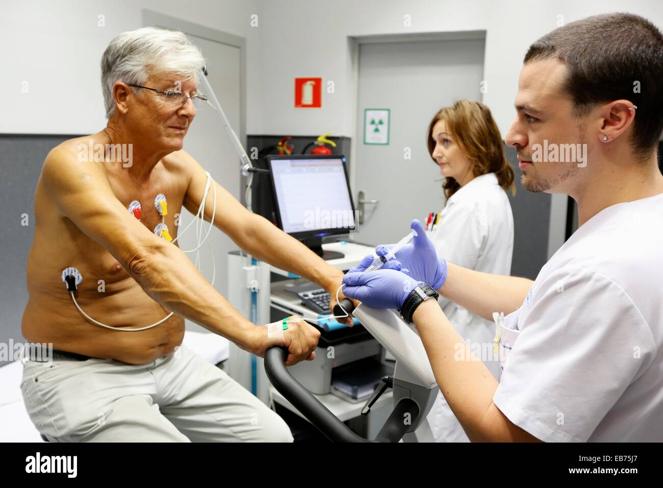 cardiology stress test Myocardial perfusion scintigraphy in effort