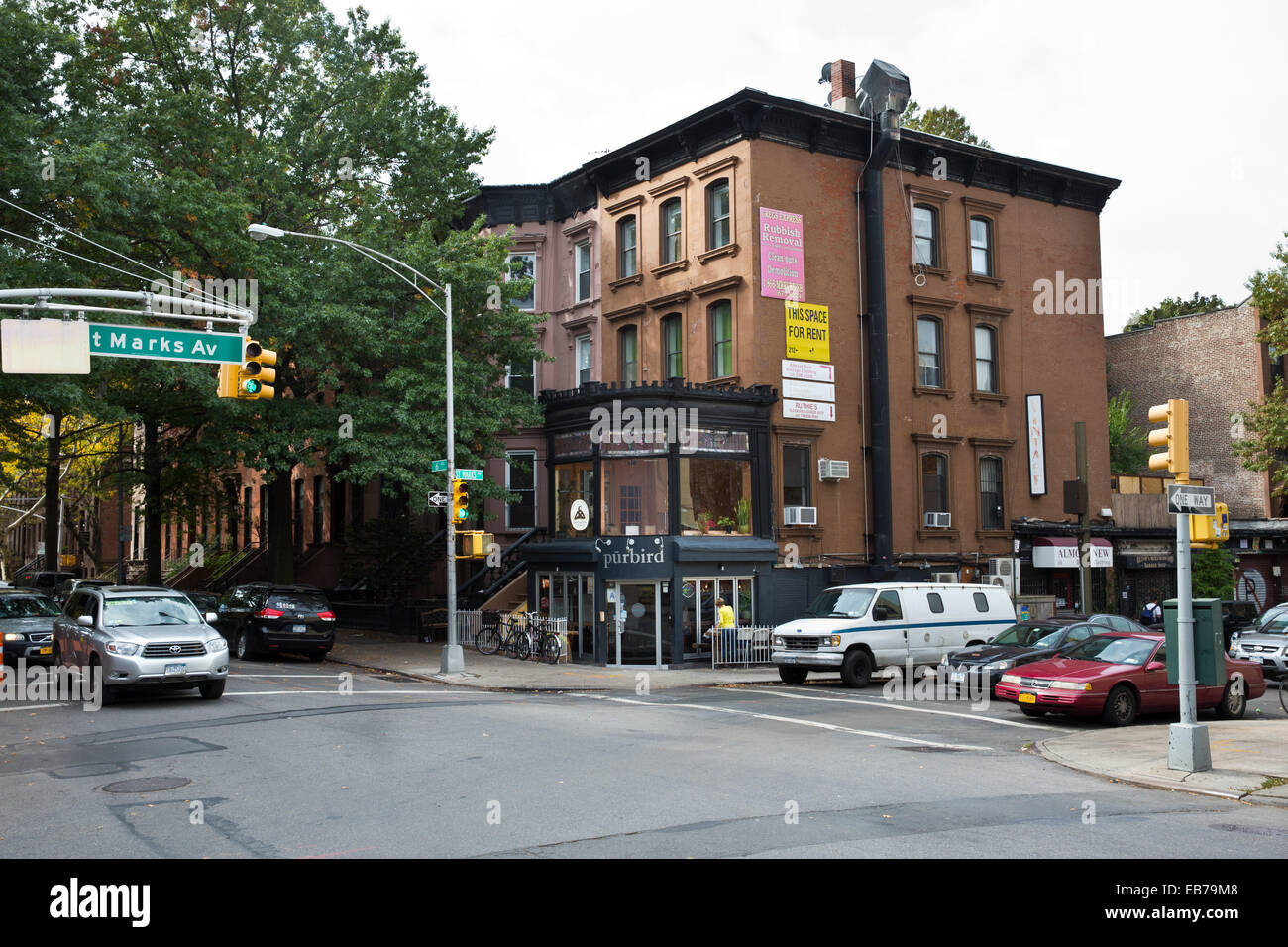 In the middle of Flatbush Ave Brooklyn looking toward Downtown