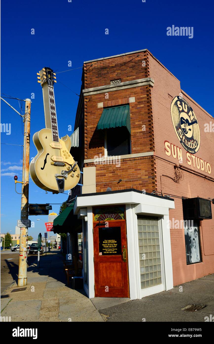 Sun Records Music Studio Elvis Presley Memphis Tennessee TN Stock Photo