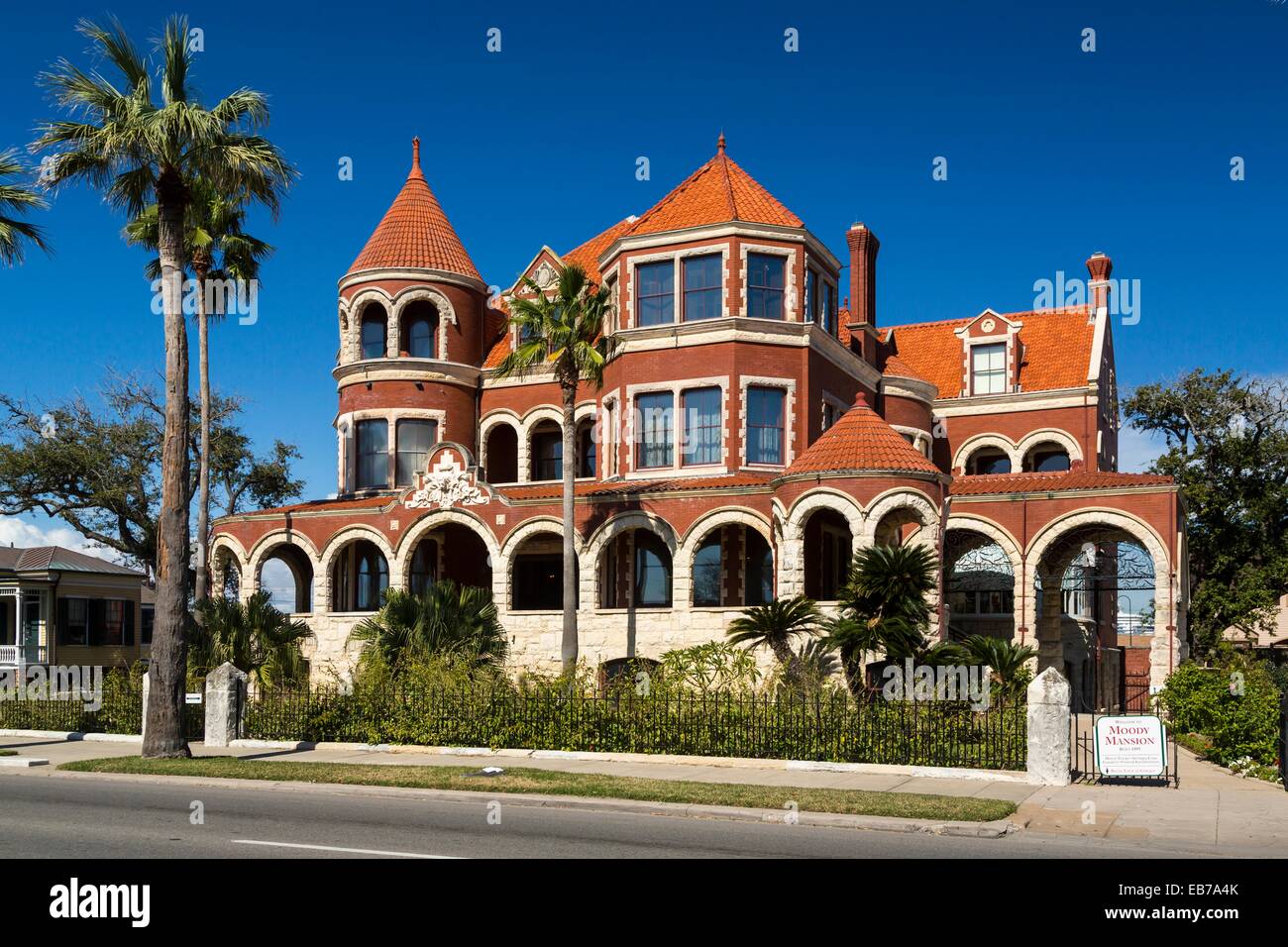 The historic Moody Mansion and Museum in Galveston, Texas, USA Stock