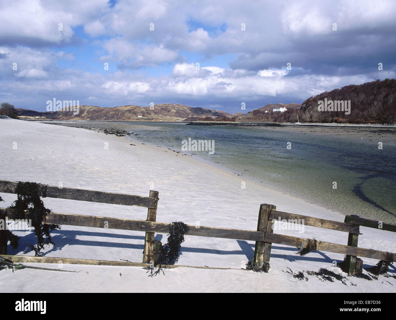 Scotland Lochaber White Sands Of Morar Morar River Stock Photo