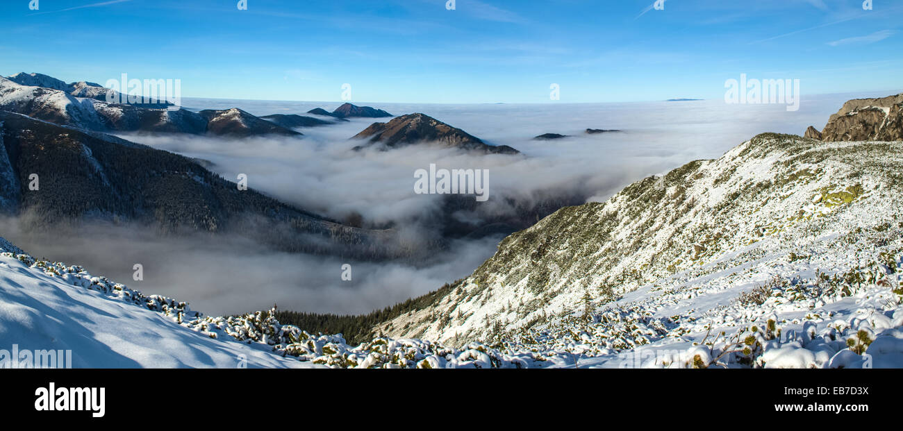Mountains above clouds - Tatra Mountains in Poland Stock Photo - Alamy