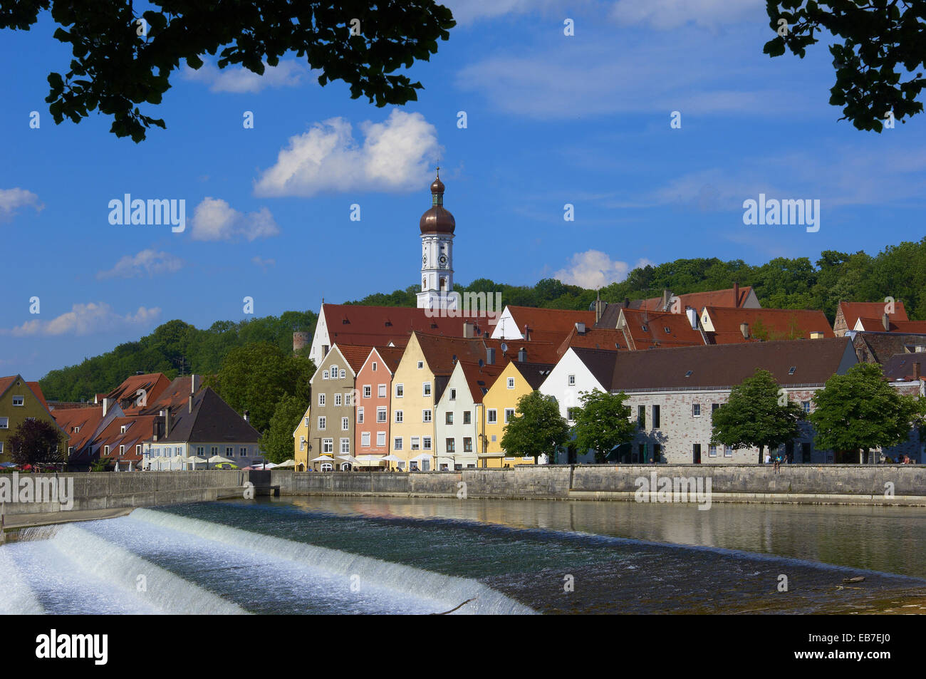 Lech River, Landsberg am Lech, Romantische Strasse (Romantic Road ...
