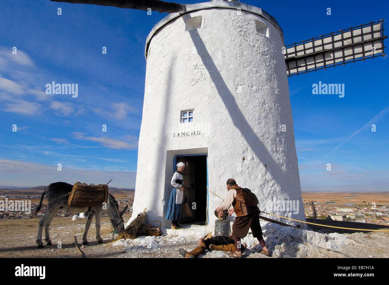 Representation the Quixote during the Saffron Rose Festival Consuegra