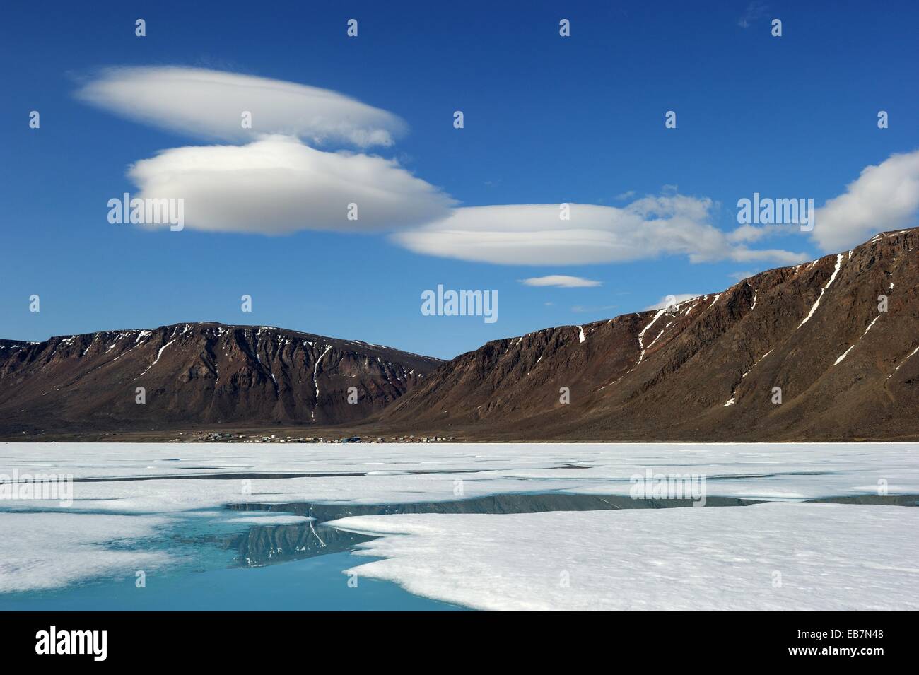 Grise Fiord, Inuit community in Ellesmere Island, Nunavut, Canada Stock