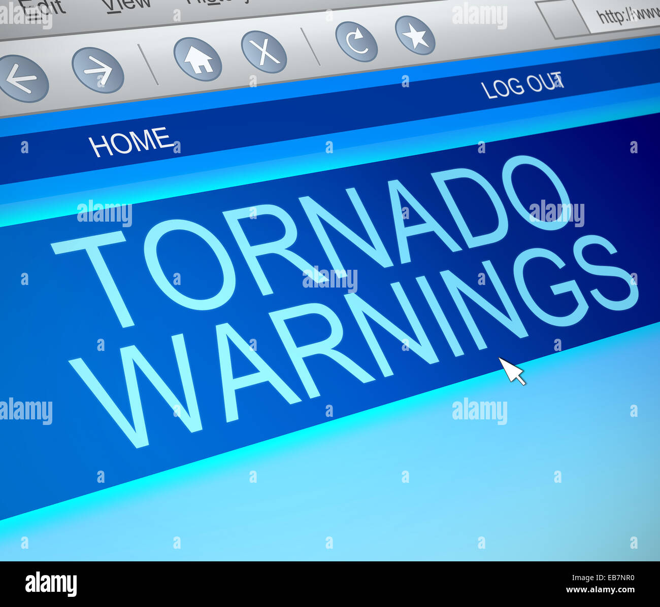 Tornado warning concept. Stock Photo