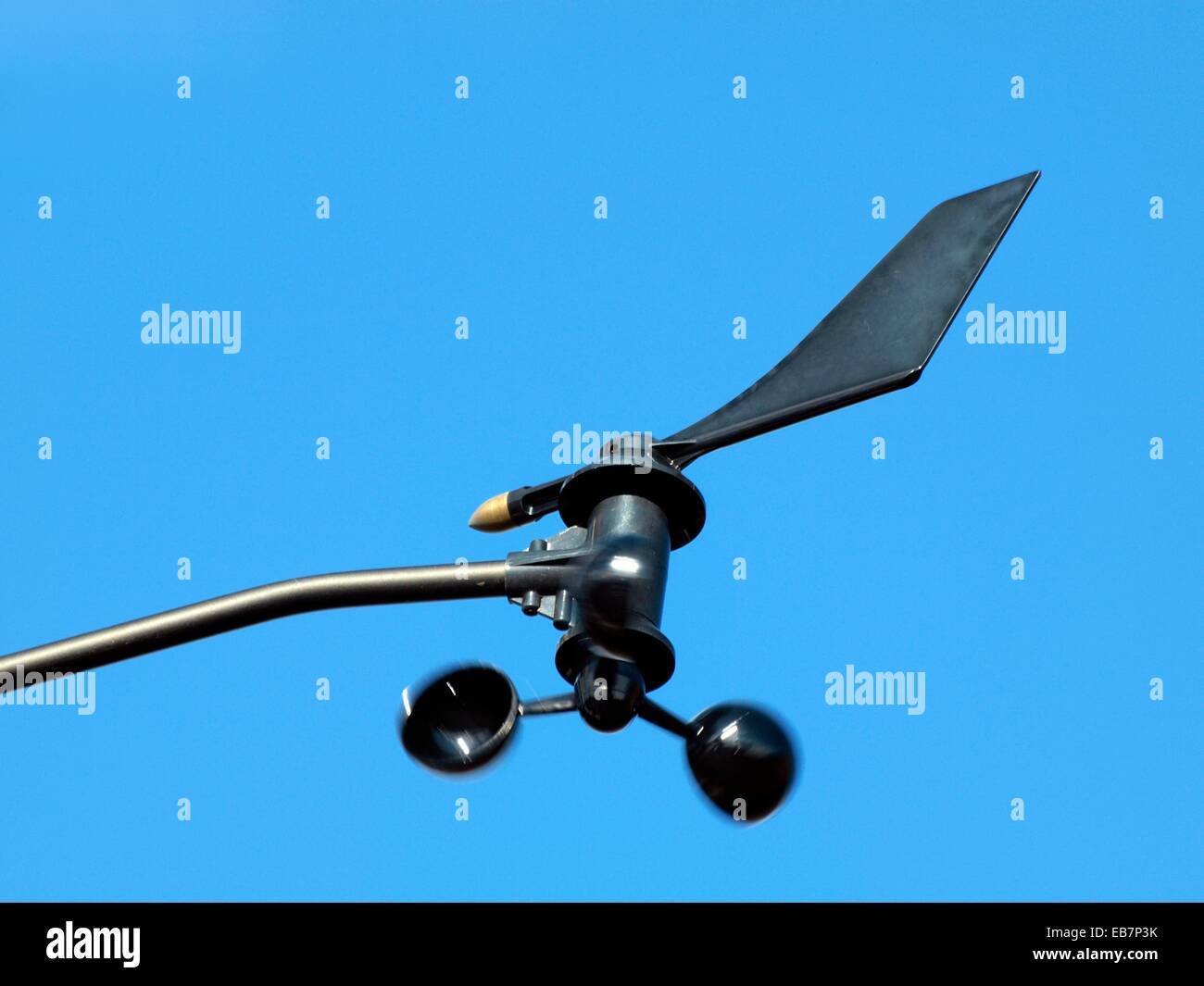 black small anemometer measuring wind Stock Photo Alamy