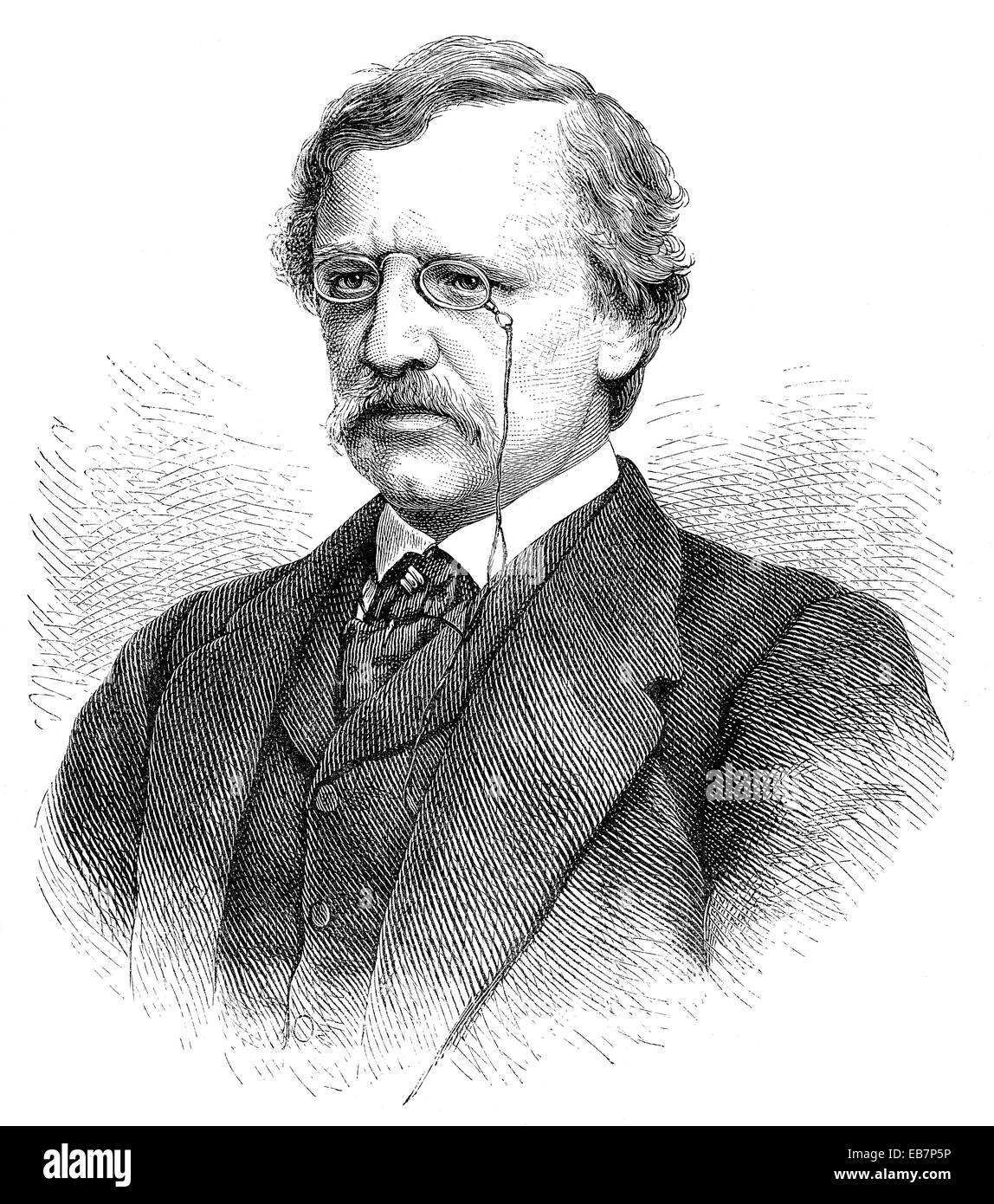 Friherr Nils Adolf Erik Nordenskiöld, 1832 - 1901, a Finnish botanist, geologist,  first crossing of the Northeast Passage Stock Photo