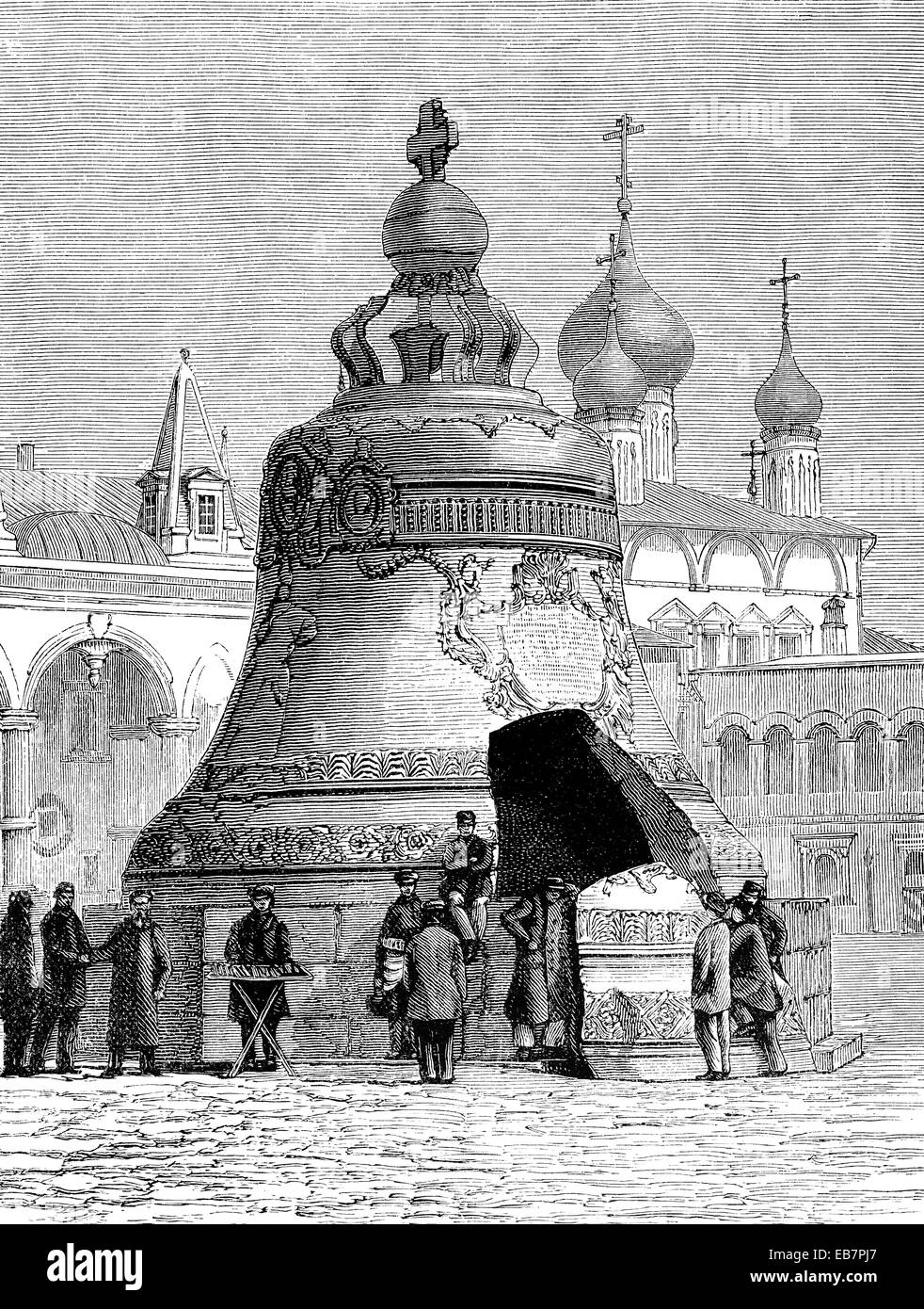 The Great Bell, Tsarsky Kolokol or Tsar Kolokol III or Royal Bell, Kremlin, Moscow, Russia, Die Zarenglocke, eine historische Gl Stock Photo