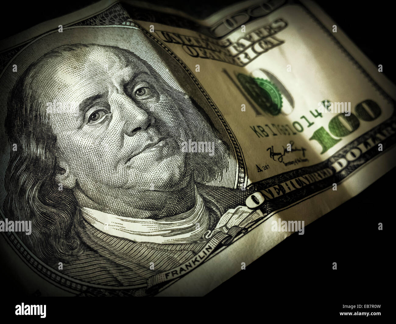 Money $100 Hundred Dollar Bill Stock Photo