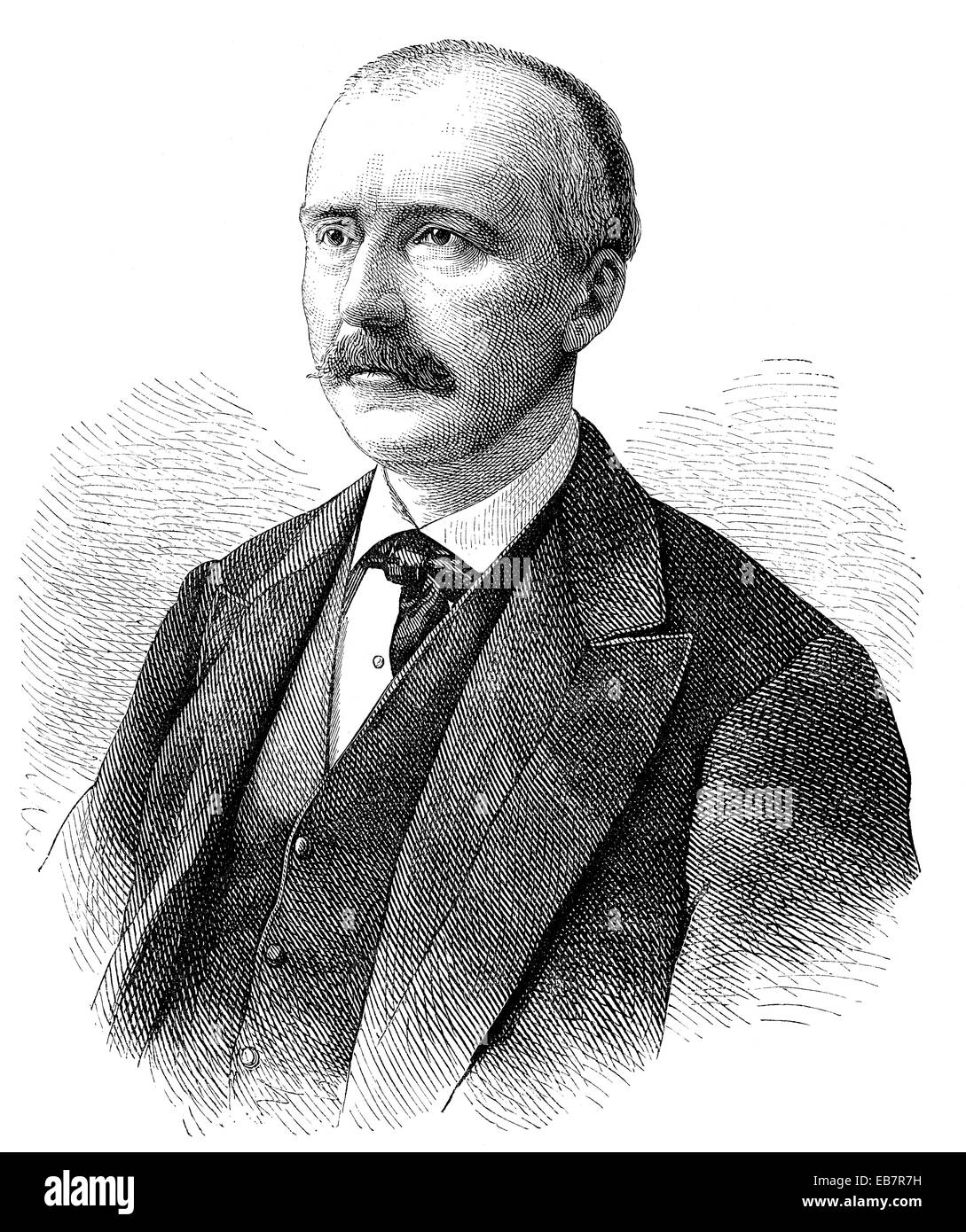 Heinrich Schliemann, 1822 - 1890, a German businessman and a pioneer of field archaeology, Johann Ludwig Heinrich Julius Schliem Stock Photo
