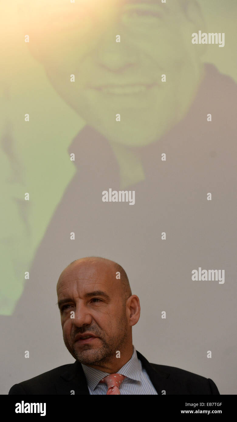 The new chief conductor of Prague Philharmonia Emmanuel Villaume who will be appointed to the position at the beginning of next season, is seen during a press conference in Prague, Czech Republic, November 27, 2014. (CTK Photo/Katerina Sulova) Stock Photo
