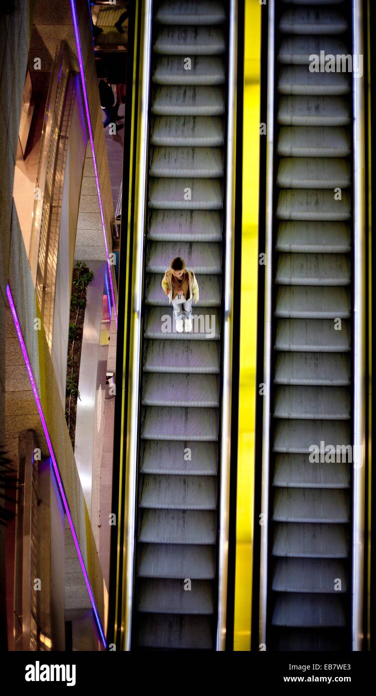 girl alone in mall Stock Photo Alamy