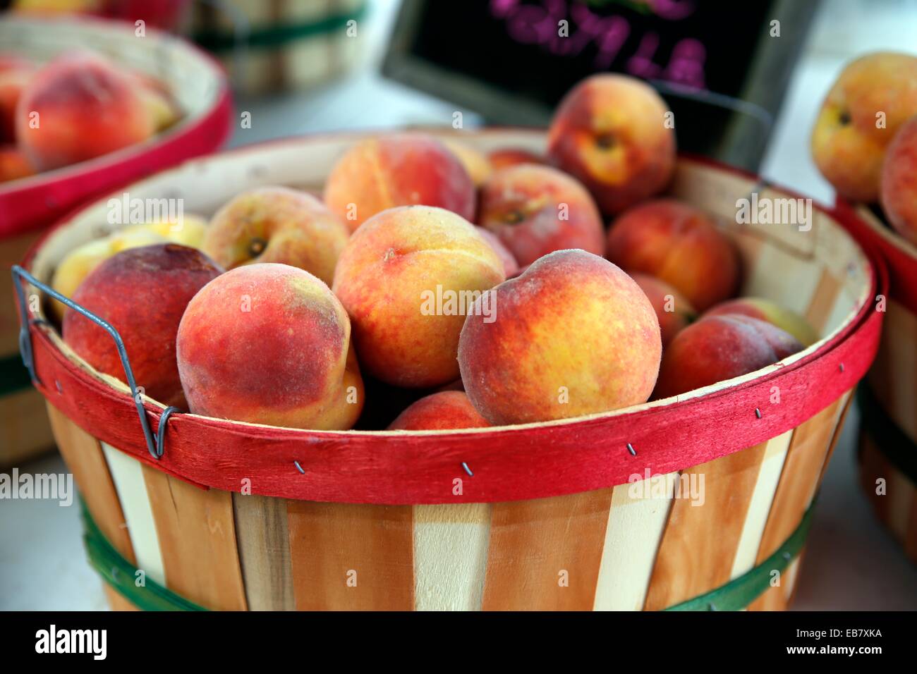 Bushel Of Peaches High Resolution Stock Photography And Images Alamy
