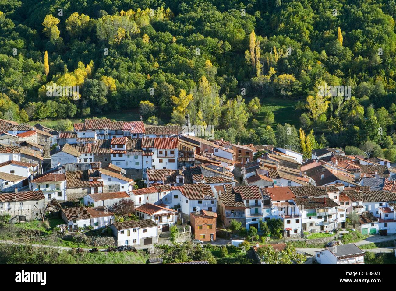 Overview Montemayor del Río small village declarated Historical
