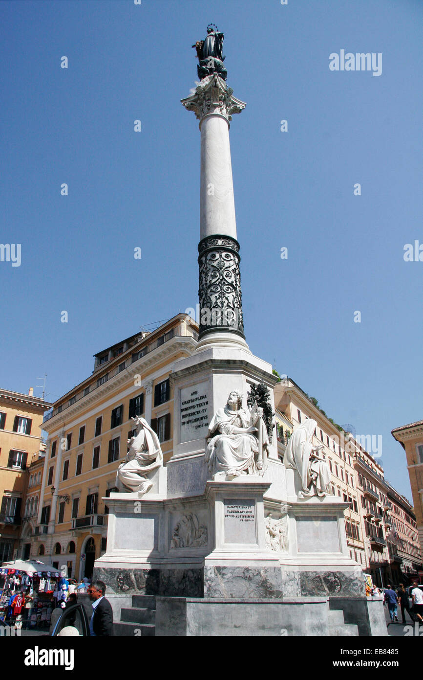 Immacolata Concezione column, Rome Stock Photo