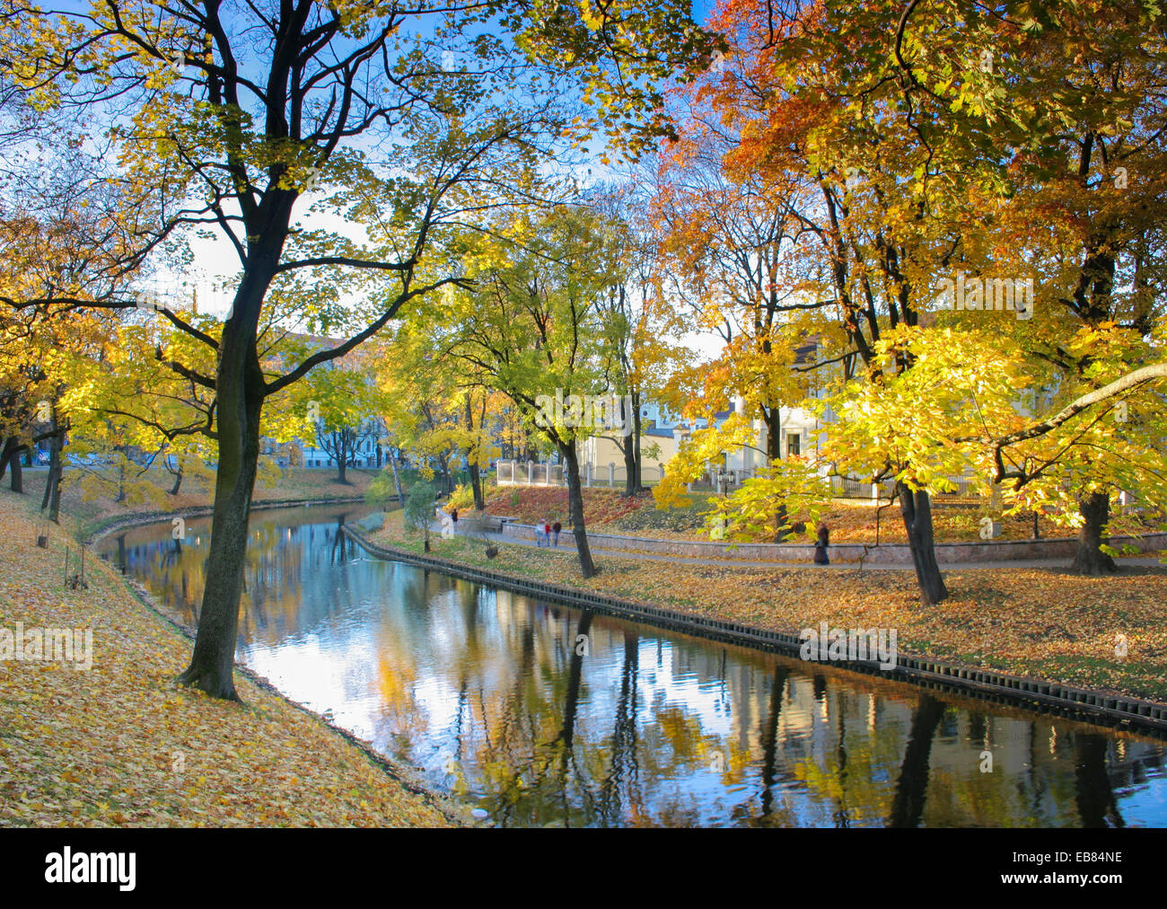 Run Riga Autumn Riga canal, autumn Stock Photo - Alamy