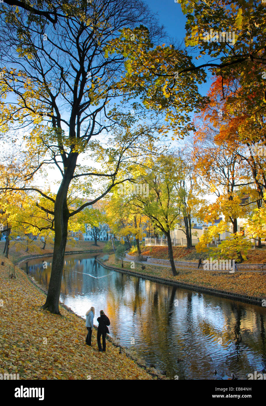 Run Riga Autumn Riga canal, autumn Stock Photo - Alamy