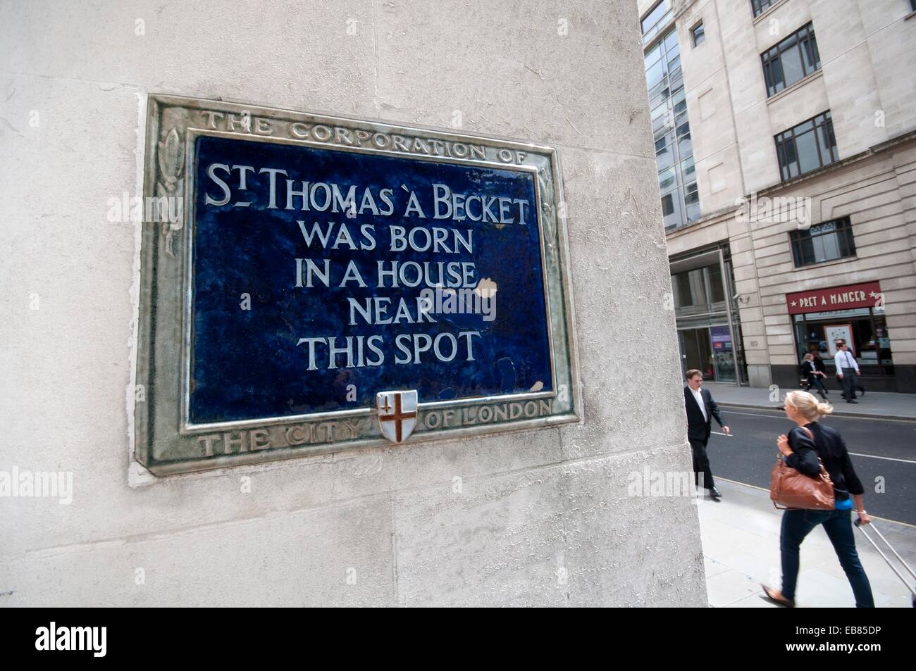 England, London, ST Thomas Becket Birthplace. Stock Photo